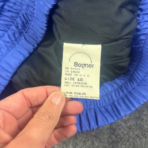 BOGNER Women’s Royal Blue Vintage Ski Winter Jacket w/Racoon Fur Hood Size: 10 - Picture 10 of 12